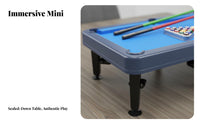 Family Fun Mini Pool Table Parent-Child Interaction Small Billiard Table Space-Saving Kids Billiard Set Safe Round Corners for Children, Parents, Indoor, Playroom, Living Room, Game Night