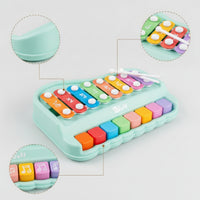 Percussion Toy Piano Rainbow Toy Piano with Mallets Low-Height for Playroom