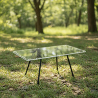Transparent Acrylic Folding Table Foldable Folding Table Clear Furniture Compact for Travelers