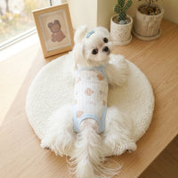 Four-Leg Belly Wrap Jumpsuit and Breathable Pet Clothes, Sleeveless Sun Protection Dog Suit, Printed Post-Surgery Pet Suit for Recovery and Pets