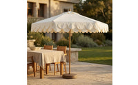 Rope-Pull Parasol Pale Parasol Central Pole for Outdoors