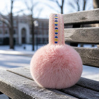 Winter Plush Earmuffs with Lace Trim for Cycling and Cold Weather