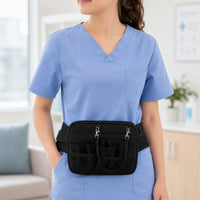 Nurse Fanny Pack with Chestpiece Holder Multi-Compartment Medical Waist Bag with Chestpiece Holder Hands Nurse Fanny Pack for Hospital Duties