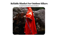 Poncho Heat Retention Thermal Emergency Raincoat Multifunctional Aluminized Film Poncho for Campers, Hikers, Camping, Outdoor