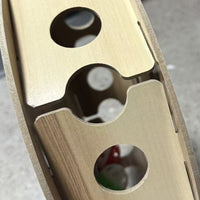 Wooden Cat   Cutout Openings Cat   Box Wood Grain Finish