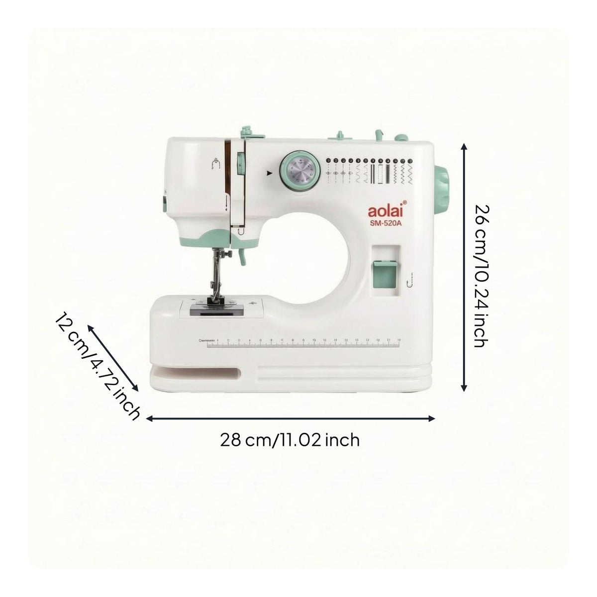 Built-in Thread Guide Electric Sewing Machine Stitch Display Desktop Sewing Machine Front Control Knob Household Tool Presser Foot
