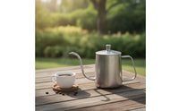 Exact Gooseneck Pour over Kettle Vintage Gooseneck Kettle Retro Coffee Pot with Lid 304 Stainless Steel for Baristas, Home Kitchen