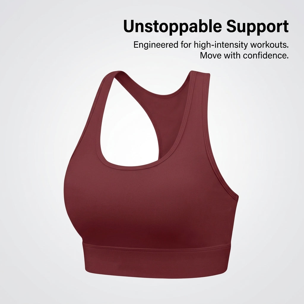 Sports Bras Women High Impact for Running with Shock Absorption Technology, Polyester Spandex Design for Fitness and Workouts