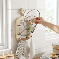 Lid Rack, Kitchen Supplies, Cutting Board Temporary Holder, Wall Storage, No Drilling Required, Holder