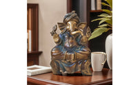 Deity Figurine Elegant Elephant Figurine Elephant Statue Sculpted Tabletop Ornament Exquisite for Home Decor, Desk