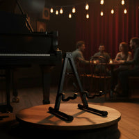 Heavy-Duty Metal V-Shaped Guitar Stand Space-Saving Foldable Guitar Stand Anti-Scratch Padding for Guitarists, Musicians, Music Room, Home Studio, Stage Performance