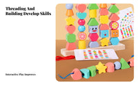 Early Learning Wooden Geometric Stacking Toy Hand-Eye Coordination Geometric Shape Stacker Child-Centered Inspired for Preschoolers