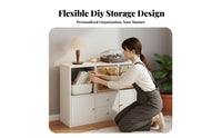 Modular Cube Organizer Vintage Design Shelving Unit Customizable Layout Storage Shelf for Apartment Dwellers, Students, Living Room, Entryway