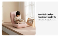Removable and cleanable Cover stuffed animal Armchair Soft Fleece Texture cubShaped Floor Sofa Lowsilhouette Design children's Furniture Child-Safe for Toddlers, Babies, Parents, storybook corner, Playroom, Nursery, Bedroom