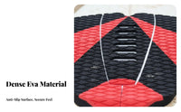3 Pieces Surfboard Tail Pad Geometric Textured D 3 Piece Surfboard Tail Pad Stand-up Paddleboard Non-Slip Mat Center Arch