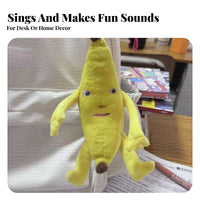 Sound-Making Singing Banana Stuffed Toy Cute Design Funny Banana Keychain Soft and Long-Lasting for Children, Teens, Backpack Decoration