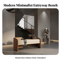 Padded Shoe Rack Bench Multi-Functional Upholstered Shoe Rack Comfortable Seat Padding Modern Design for Apartment Dwellers