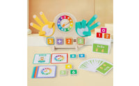 Child-Centered Math Board with Movable Hands Educational Math Teaching Board Interactive Learning Toy Fine Motor for Kindergarteners, Toddlers, Home School