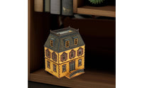 1/72 Scale Traditional Eastern European House Model Cut Wood Two-Story House Model Paintable Diorama Building for Hobbyists