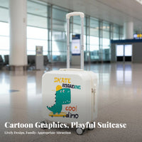 Built-in Combination Lock Cartoon Print Trolley Case Character Themed children's Suitcase Extendable Handle Rolling Bag Hard-Shell Exterior for Students, Young Travelers, School Trips, Vacation, Vacations, Sleepovers
