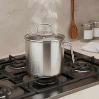Deep Fryer Pot with Basket Single Handle Stockpot with Lid Strainer Insert Cookware
