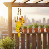 Parrot on Swing Decoration Realistic Design Resin Parrot on Swing Cockatoo Garden Figurine Long-Lasting Lively Hues for Patio