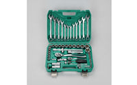 Socket Wrench Set with Case 72-Tooth Ratchet and Socket Set Portable Tools for Hobbyists, Vehicle Owners, Garage, Roadside Emergency
