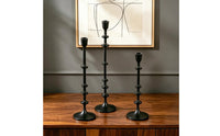 3 Pieces Candlestick Holders with Round Base Tapered Candle Holder with Round Base Modern Taper Candle Holder for Tabletop
