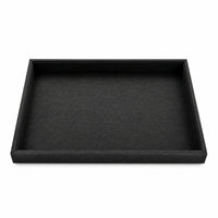 Black Jewelry Display Tray Brushed Jewelry Organizer Tray Rectangular Low-Profile for Showcase