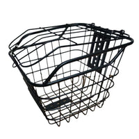 Bicycle Front Basket with Lid, Reinforced Iron, Universal Fit
