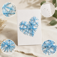 Embroidery Greeting Card DIY Kit for Couples, Handmade Gift for Confession, Birthday, and Love Expression