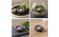 Bird Nest with Eggs Resin Mini Artificial Bird Nest Rustic Ornament for Crafters, Collectors, Fairy Garden Areas, Photography