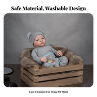 Handcrafted Newborn Figure Hand-Rooted Eyelashes 18 Inch Vinyl Doll Ideal Gift children's Toy for Collectors, Parents, Home Decoration, Play Period