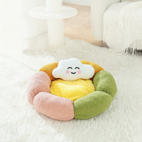 Floral Pet Bed Raised Airy Pet Bed Cute for Cats