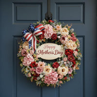 Independence Day Wreath Independence Day Patriotic Flower Wreath Holiday Decoration Home Decor for Porch, Wall