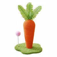 Wear-Resistant Carrot Cat Scratching Post Low-Shedding Carrot Scratching Post Long-Lasting Sisal Cat Scratcher Stable Base for Indoor Cats, Kittens