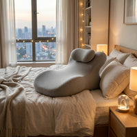Prone Sleeping Pillow Ergonomic Contoured Prone Pillow Firm for Stomach Sleepers, Bed, Floor
