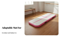 Multi-Purpose Inflatable Gymnastics Mat Shock Absorbing Air Track Mat Portable Air Tumble Track Long-Lasting for Combat Artists, Gymnasts, Cheerleaders, Home Use, Gym