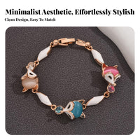 Chatoyant Stone Bracelet Colorful Charms Wild Animal Charm Bracelet