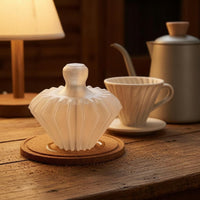 Translucent Pour-over Cone Filter Paper Presser 3D Printed Pour over Filter Press PETG Drink Accessory Frosted