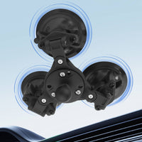 Triple Suction Cup Mount Adjustable Suction Cup Mount with Ball Joint Low-Profile Bracket for Drivers