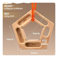 Wooden Fingerboard Climbing Hangboard Suspended Hangboard Lightweight Fingerboard Compact for Climbers, Home Gym