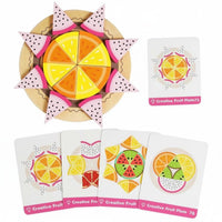 Early Learning Developmental Fruit Toy Set Hand-Eye Coordination Fruit Slice Toy Set Set Parent-Child Interaction Pattern Blocks Stimulates Creativity for Preschoolers