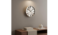 Minimalist Wall Clock Noiseless Mechanism Stainless Steel Clock Radio Controlled House Decoration for Bedroom