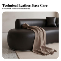 Curved Sectional Sofa Modern Design Curved Chaise Sofa Ergonomic Home Decor Room Furniture for Homeowners, Families, Beauty Salon, Boutique, Office