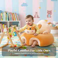 Helps Learn to Sit Crown-Shaped Baby Sofa Anti-Tip Design Soft Creature Character Seat Non-Slip Bottom Toddler Support Chair for Babies 6+ Months, Infants, Toddlers, Sitting Practice, Floor Play, Playroom, Living Room