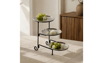 3-Tier Dessert Stand Round Tiered Dessert Stand Space-Saving Serving Tray for Confectioners, Buffets