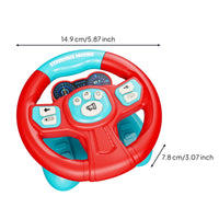 Dashboard Style Suction Cup Steering Wheel Toy Button Controls Simulated Steering Wheel Toy for Car Play