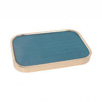 Rectangular Jewelry Tray Peacock Blue Gold Frame Jewelry Tray Home Decor Rounded Corners Small Accessories