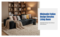 Minimalist Chenille Sofa, Configurable Sectional, Living Room, Elderly, Customizable